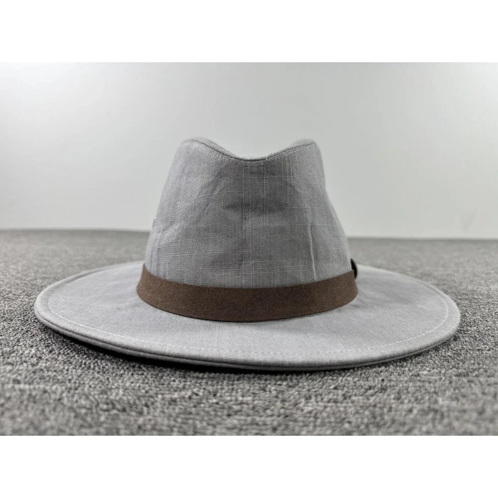 Wallaroo‎ Hat Company Hat Fedora Fitted Mens Large XL Jamison Gray Safari